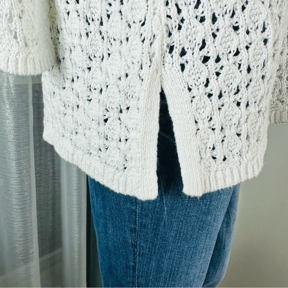 CHICOS white crochet cárdigan size L - Picture 10 of 11